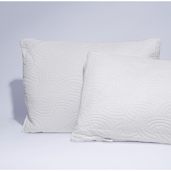 Ζεύγος Μαξιλάρια Ύπνου 50Χ70 White Comfort Μέτριο Palamaiki Mellow 