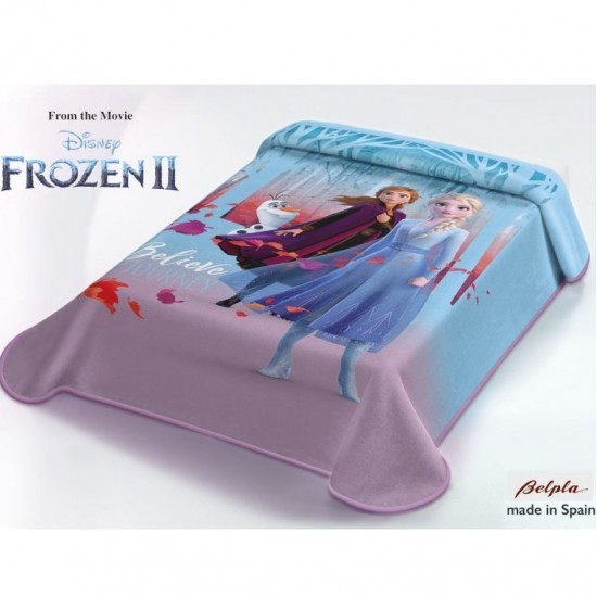 Κουβέρτα 160Χ220 Παιδική Βελουτέ Disney Belpla Frozen