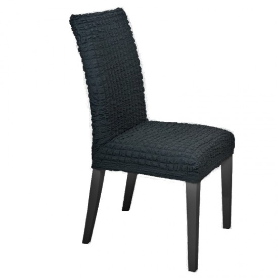 Κάλυμμα Καρέκλας Ελαστικό Χωρίς Βολάν Palatex Virginia Μαύρο